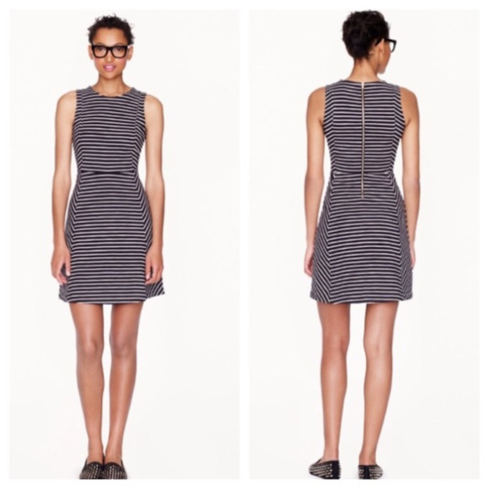 J. Crew Size 4 Dress Striped Sheath Stretch Knit - Picture 1 of 8